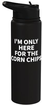 Vêtements de copeaux de maïs - Design amusant de chips Stainless Steel Insulated Water Bottle