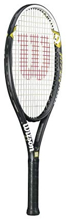 Wilson Hyper Hammer 5.3 Strung Tennis Racket (Black/White, 4 1/8)