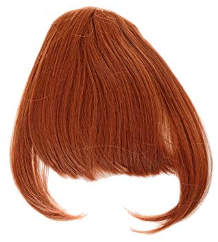 WIG ME UP- YZF-W1030-350 Flequillo postizo de clip, con mechones a los lados rojo cobrizo oscuro