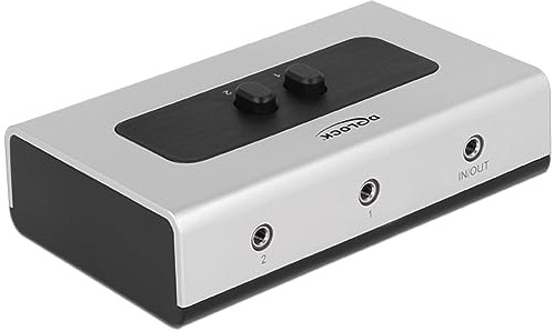 DeLOCK 2-Port Switch Stereo Jack 3.5mm