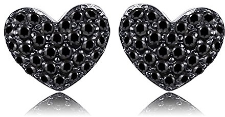 JewelryPalace 0.29ct Echtes Spinell Liebe Herz Ohrringe Ohrstecker 925 Sterling Silber