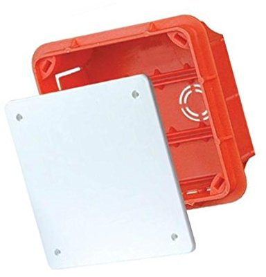 Caja de derivación 76 x 76 x 52 mm, caja de terminales con tapa, caja de derivación empotrada Pp/t 1 6380