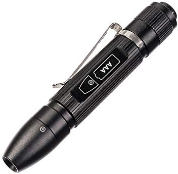 Weltool M6-Mini LED Cap Flashlight Ultra-Compact, 3000K Warm White EDC Pocket Light with Clip No-Glare Even Beam- High Color Rendering of 85% - Perfect Pen Light - for Inspection Reading by AAA Cell