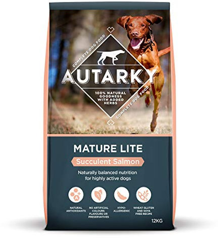 Autarky Hypoallergenic Mature Lite Succulent Salmon Dry Dog Food for Senior Dogs, 12 kg