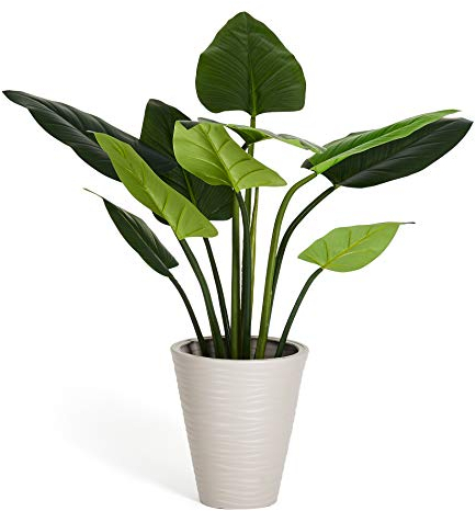 Ibbe Design 4Ever Green - Planta Artificial Artificial Grande Verde Monstera Split Philo Plantas Artificiales de 120 cm de Alto