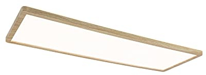 Paulmann 71031 Panel LED Atria Shine plafón con Backlight cuadrado IP44 22W 2300lm 580mmx200mm acabado madera plástico 3000K blanco cálido lum.de baño