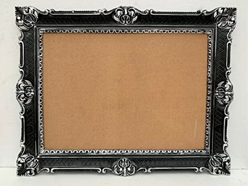 Pintici Marco de fotos barroco de 50 x 70 cm, panel de menús, rectangular, marco de fotos, marco grande XXL, marco antiguo, 90 x 70 cm, marco para pósteres, marco de espejo