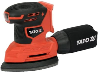 YATO YT-82755 Lijadora excéntrica sin batería con accesorios Batería