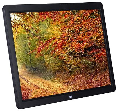 17-Zoll elektronischer digitaler Fotorahmen, einfach einzurichten, Werbemaschine for Regalvitrinen, unterstützt HDMI-Eingang, kann Fotoalben an der Wand montieren (Color : Black)