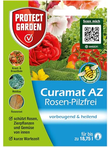 Curamat AZ Rosen-Pilzfrei, Konzentrat gegen Pilzkrankheiten mit vorbeugender und heilender Wikung an Rosen, Zierpflanzen und Gemüse, 15 ml Konzentrat
