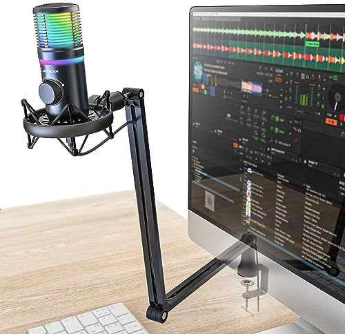 Mikrofonständer Boom Arm, 360° drehbarer Mikrofonständer mit Tischhalterung