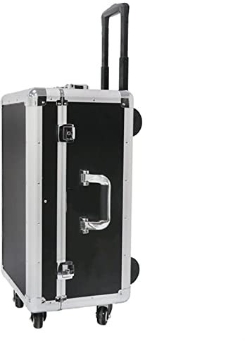 Boîte à outils Mallette de transport portable à roulettes avec roulettes Coffre de rangement d'équipement avec poignée télescopique et organiseur de cloison amovible pour outils