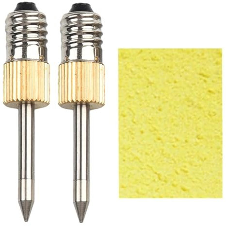 NONDK 2 x Lötspitzen mit Schwamm, Schnittstelle E10, Lötspitzen, USB-Lötspitze, Lötwerkzeug-Set Typ B