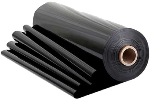 Flexible Teichfolie Fisch und Pflanzenfreundlich, Schwarz HDPE Teichfolien Schwerlast, Brunnen Teichmembran, Dichtungsfolie für Wassergarten und Wasserfall B 1,5 2,5 3,5 4,5 5,5 6,5 7,5 8,5 13,5m(4,5