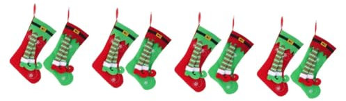 IMIKEYA 8 Stück Weihnachtsstrumpf Feiertagsstrümpfe Weihnachtsstrumpf Zum Aufhängen Weihnachtssocke Geschenktüte Strumpf Für Weihnachtsbaum Hängende Socke