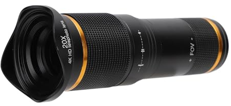 Kit D'Objectif de Caméra de Téléphone, TéléObjectif de Téléphone, 20X 4K HD, Système de Réglage Double à Grande Ouverture avec Trépied, Clip de Téléphone, Objectif de Caméra de