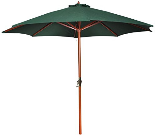 Homgoday Parasol vert 258 cm, mobilier de parasol, parasols, parasol de jardin, parasols d'extérieur, parasol de plage, parasol de terrasse coupe-vent
