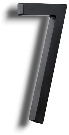 HASWARE Numeri civici eleganti in ABS da 15 cm, design elegante nero, resistenti e facili da installare (nero, 7)