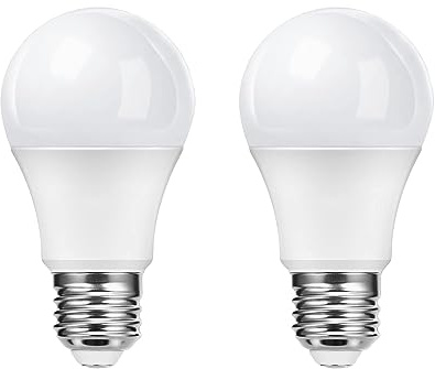 Lampadina Sensore Crepuscolare E27 5W 400lm Bianco Caldo 3000K AC220V, Equivalenza Lampade a Incandescenza 40W, Lampadina Intelligente Accensione/Spegnimento Automatico per Sicurezza, Confezione da 2