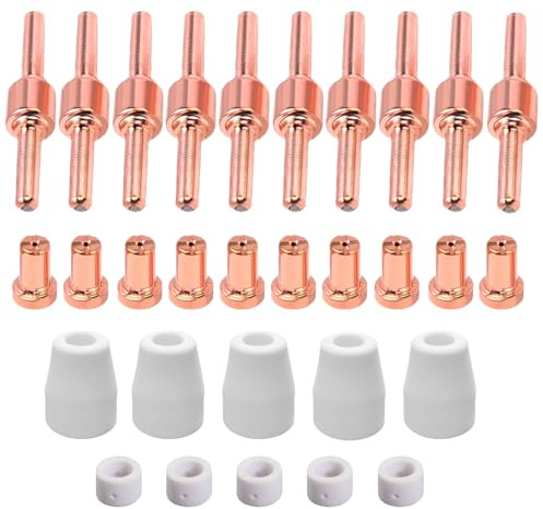 30 Stück PT31 Plasmaschneider Zubehör, Plasmaschneider Ersatzteile Verbrauchsmaterialien Passend für CUT-40 CUT-50D CT-312 (Erweitert)
