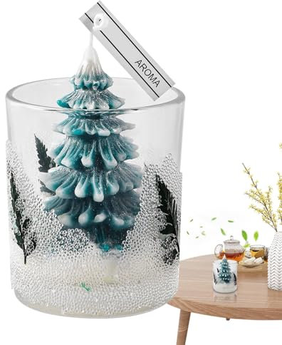 XIAOXIAOYU Candela profumata all'albero di Natale, candela creativa a