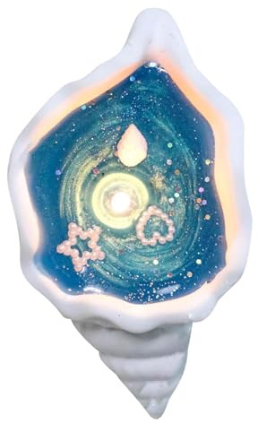 Bougie côtière décorative en forme de coquillage | Bougies en cire de soja naturelle parfumées faites à la main, décoration d'intérieur sur le thème de la plage, bougie parfumée pour la relaxation –