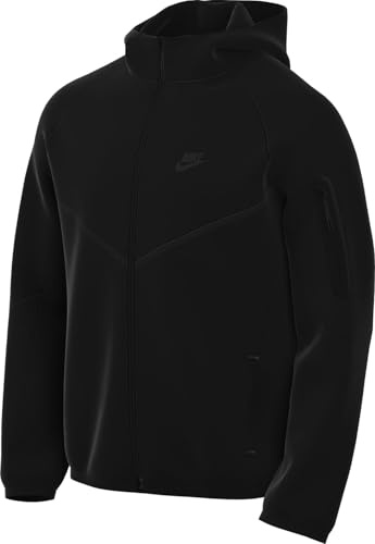 Nike Tch Fleece Full Zip Wr Fleecejacka för män, Black/Black, M