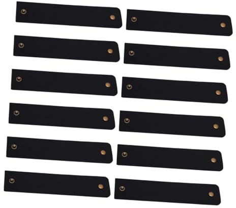 BESTOYARD 12stücke Serviettenringe Aus Kunstleder Schwarze Serviettenringe Serviettenringhalter Für Tischdekoration Hochzeit Abendessen Party