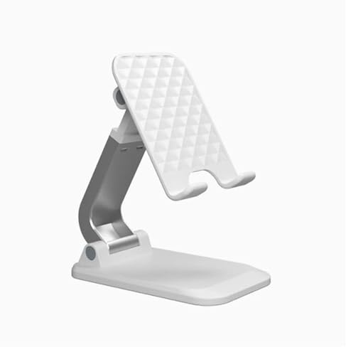 Adjustable Phone Stand, Foldable Desktop Holder (white)