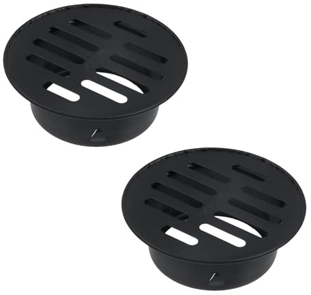 Pastlla 2 Pcs Floor Drain Cover, 2.5 Stainless Steel Round Grate Cover | Connects to Drain Pipes, Sewer Drain Cover for Outdoor Yard Pipe Roof Balcony, Balcony Anti-Blocking Round Sink