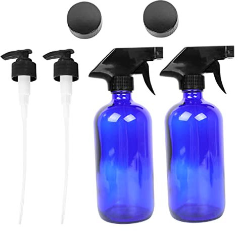 Happyyami Flacon Pulvérisateur Verre Réutilisable Rechargeable Contenants Cosmétiques Pompes à Pression Bouchons