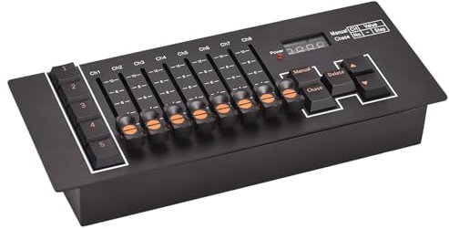 Vituord Controller DMX 512, Mixer Luci a 40 Canali, con Memoria di Spegnimento, Ricaricabile, per DJ, Spettacoli di Luci per Feste, Discoteche E Pub