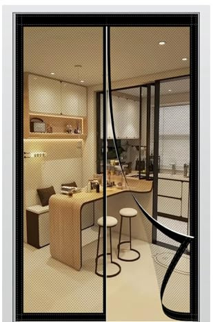 Zanzariera Magnetica Porta Finestra 146 x 234 cm Chiusura Automatica Zanzariera Magnetica per Porta Viene Fornito con Kit di Montaggio per Porte da Balcone/Cantine/Terrazze, Nero