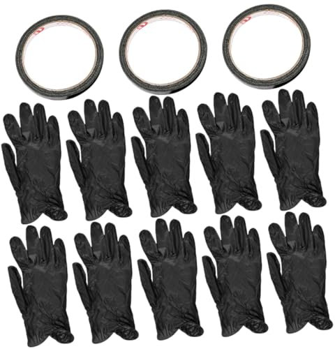 VALICLUD 1 Set UV Protection Gloves and Gel Nail UV Protection Tape for Nail Art with Fixing Tapes for Manicure Suitable for Home and Salon Use Easy to Cut for Custom Lengths