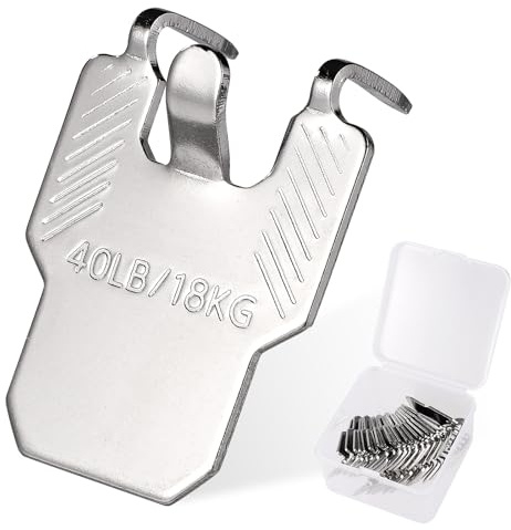 Lyreh 25pz Ganci per Quadri, Ganci Foto in Acciaio Inox con Artigli per Cartongesso Senza Chiodi Portata Fino a 18 kg Adatti Cornici Opere d'Arte Su Specchio