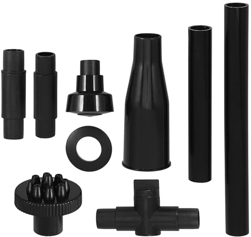 MOTHNUR 9 Pezzi Ugelli per Fontana Nero Kit Accessori Pompa Acqua per Acquario Giardino Decorazione Funzionale e Facile da Pulire