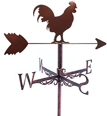 SYFOAR Banderuola in Metallo sul Tetto Banderuola a Forma di Gallo retrò Indicatore di direzione del Capannoni Esterni Decorazione dei fienili sul Tetto del Cortile in Ferro