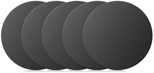 FLY DESIGN Metallplättchen Set für Magnet Handyhalterung, 3 Stück Selbstklebend, Schwarz, 50mm Rund, Ultra Dünn, Universell Kompatibel mit KFZ Autohalterungen für Smartphones und Tablets