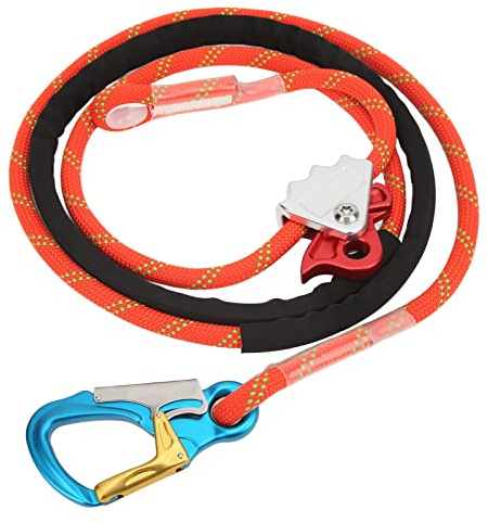 Qqmora Cordón de Seguridad para Escalada Ajustable Profesional Cuerda de Protección contra Caídas de Alta Resistencia para Operaciones de Escalada de árboles a Gran Altitud, 12 Mm de