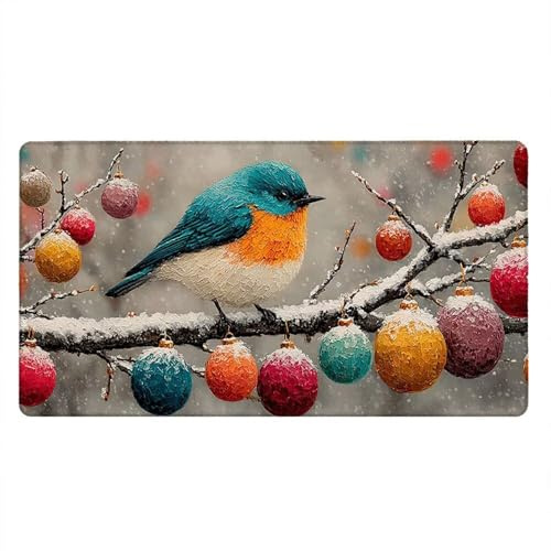 Tappetino Mouse Gaming XXL, 2000x1000x3mm Grande Tappetino Scrivania Cuciti Base in Gomma, Mouse Pad Impermeabile Antiscivolo, PC Desktop Ufficio, Migliora Precisione Velocità (Colore Uccello) xR7-583