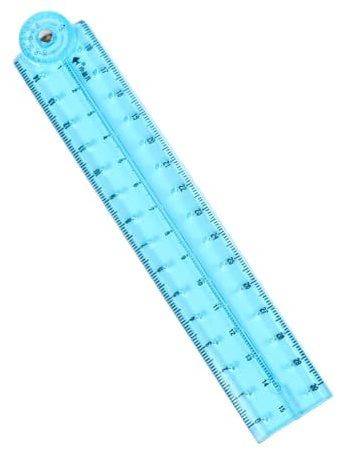 Regla plegable transparente de longitud de 0 a 30 cm, herramienta de dibujo matemático para dibujar, plegable
