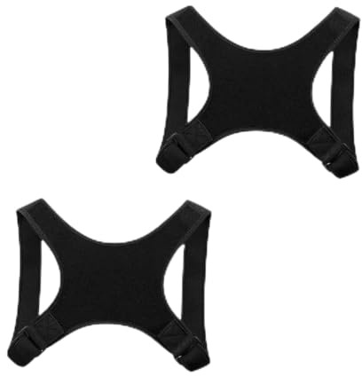 dravix 2 Pcs Straightener Posture Corrector for Men and Women, Adjustable Back Support Trainer with Ergonomic X-Shape Design, Back Support for Daily Use, Discreet Under Clothes