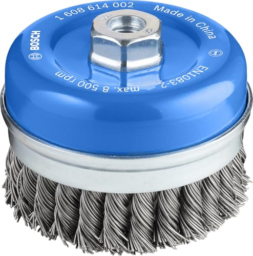 Bosch 1x PRO Metal Heavy Cup Brush for Large Angle Grinders, M14 Thread | for Steel, Ø 100 mm, Professional Accessory Large Angle Grinder