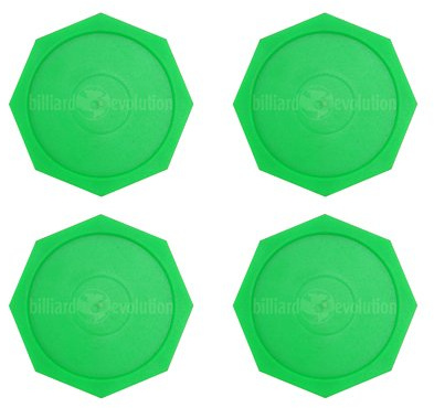 Billiard Evolution 4 Green Octagonal Air Hockey Pucks