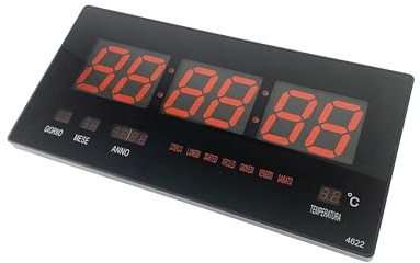 TEMPO DI SALDI Orologio Digitale A Led Da Parete Con Datario E Termostato Slim Data Temperatura