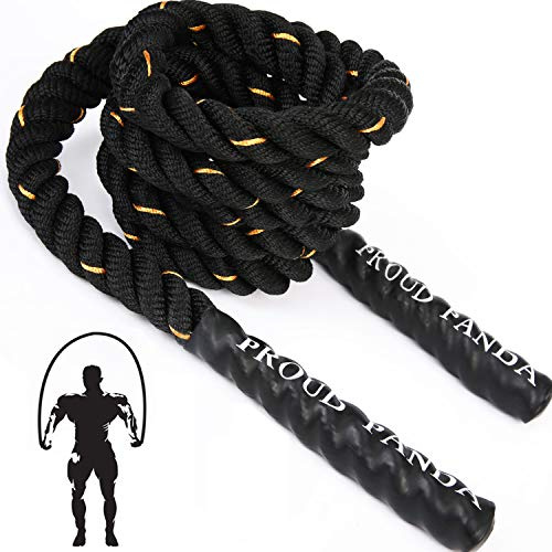 Schweres Springseil für Fitness, 0,9 kg/1,4 kg/2,3 kg, gewichtetes Springseil, Erwachsene, Männer/Frauen, Ganzkörpertraining, Krafttraining im Fitnessstudio, Verbesserung der Kraft und Muskelaufbau
