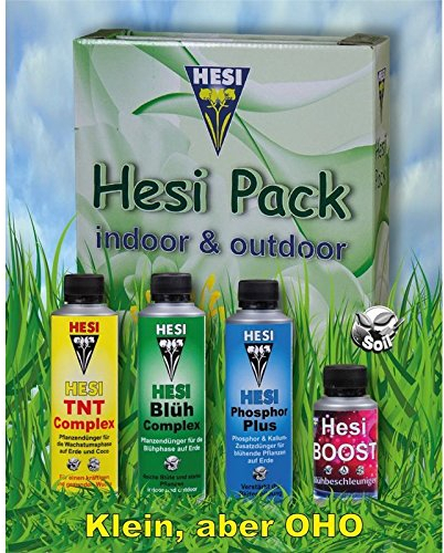 HESI, mini confezione iniziale per interni ed esterni, kit box iniziale di fertilizzante per terra