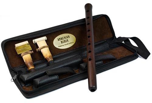 Professional Armenian DUDUK instrument from apricot wood, 2 reeds (1 prof and 1 standard), Eco-Leather case, Flute Oboe Balaban Woodwind