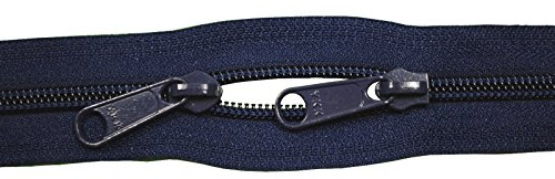 Reißverschluss für Taschen, Rucksäcke, Zelte u.s.w. dunkelblau 70 cm lang 5 mm Spirale mit 2 Schieber