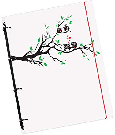 flexiNotes NOTIZBUCH A4, Typ: Eulen, blanko, 75 Blatt blanko - Ring S